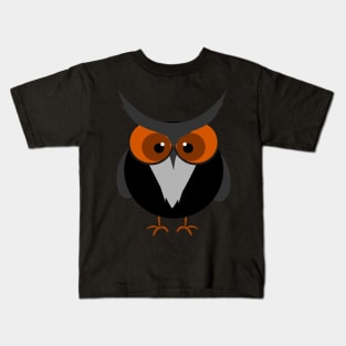 Frowning funny owl Kids T-Shirt